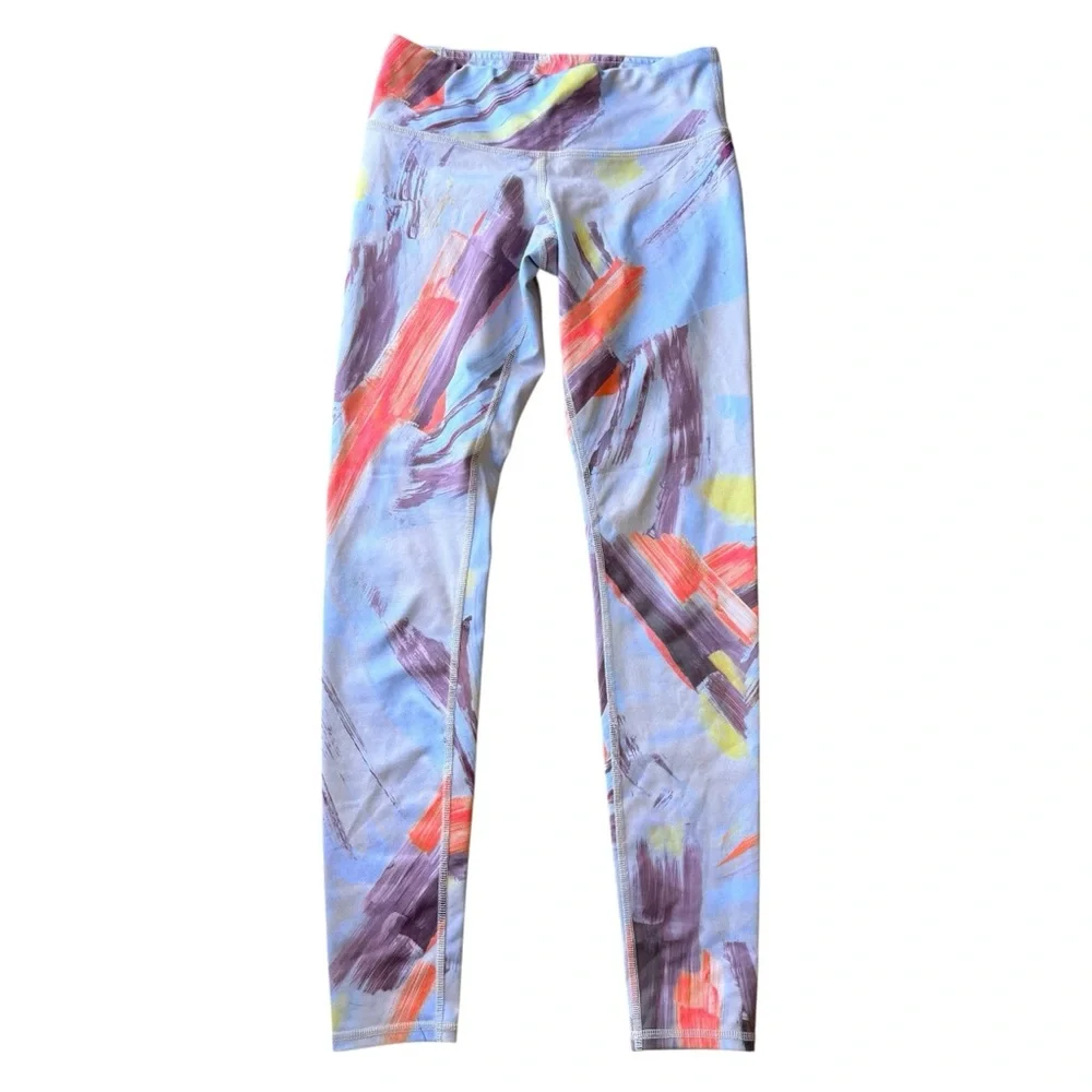 ALO Yoga‎ Modernist Multi Airbrushed Leggings Size XS Orange Purple Women's